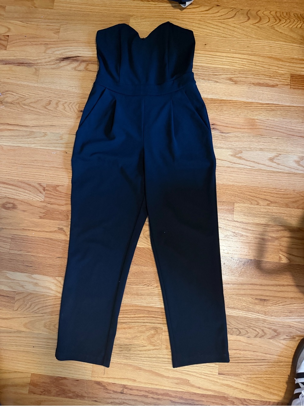 Express Black Strapless Tailored Jumpsuit